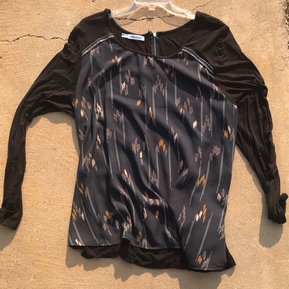 Maurice’s pullover top size 2 ladies plus size zipper back, black, navy, brown - Picture 1 of 5